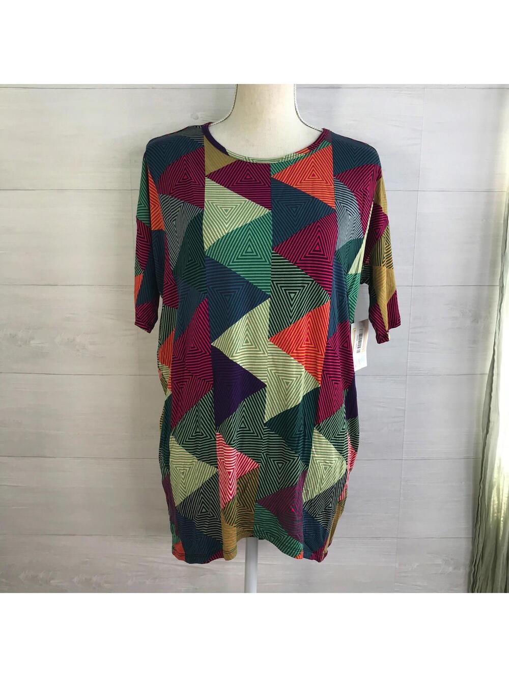 NWT Lularoe IRMA - Bright geometric short sleeve top, XXS